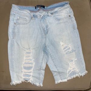 Distressed Bermuda Shorts